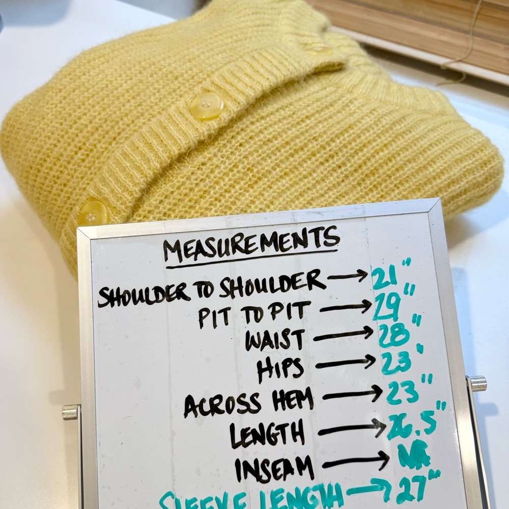 Yellow Women's Cardigan Sweater - Picture 7 of 7
